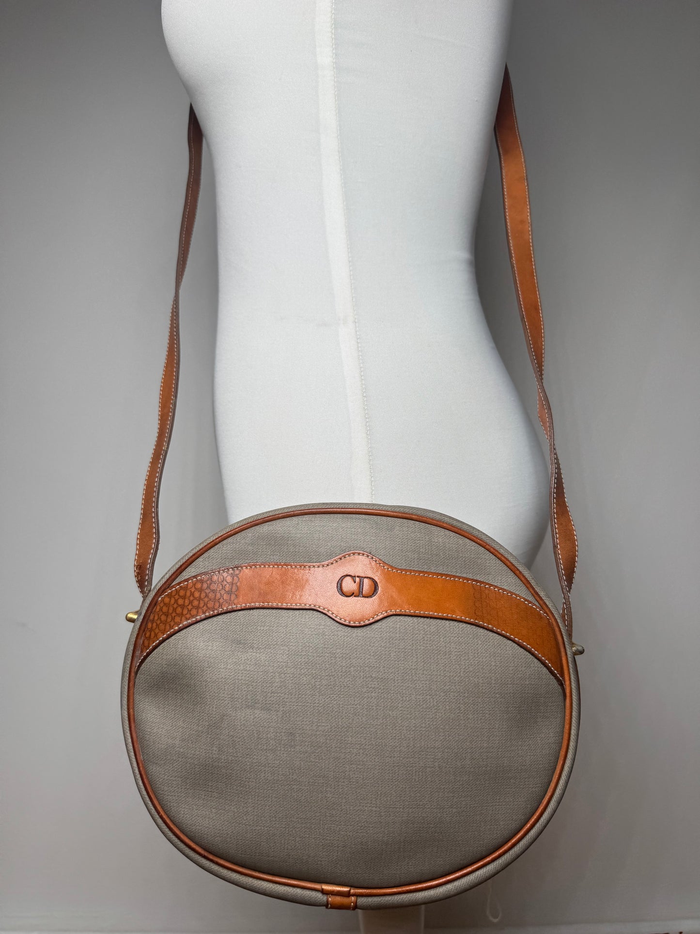 Sac bandoulière Dior vintage gris marron