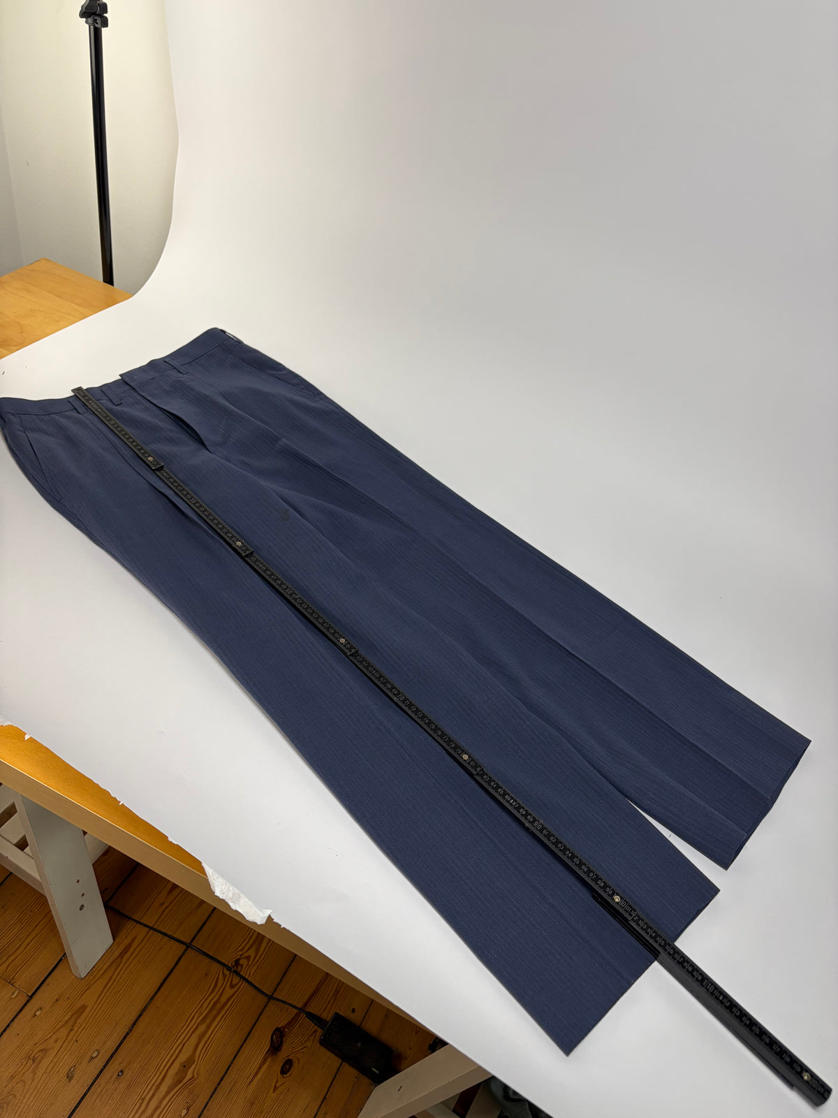 Vintage Givenchy Men's Light Blue Suit Set Dark Blue Lining M