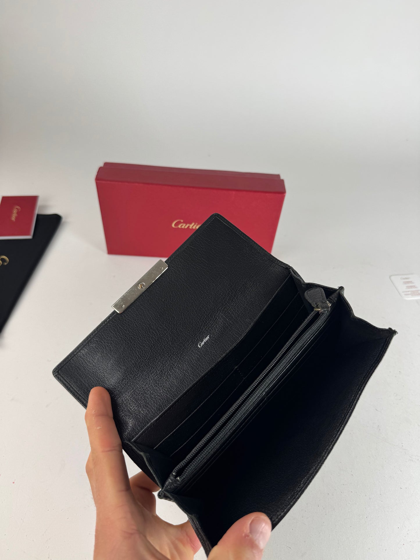 Vintage Cartier Leather Wallet Black