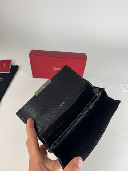 Vintage Cartier Leather Wallet Black