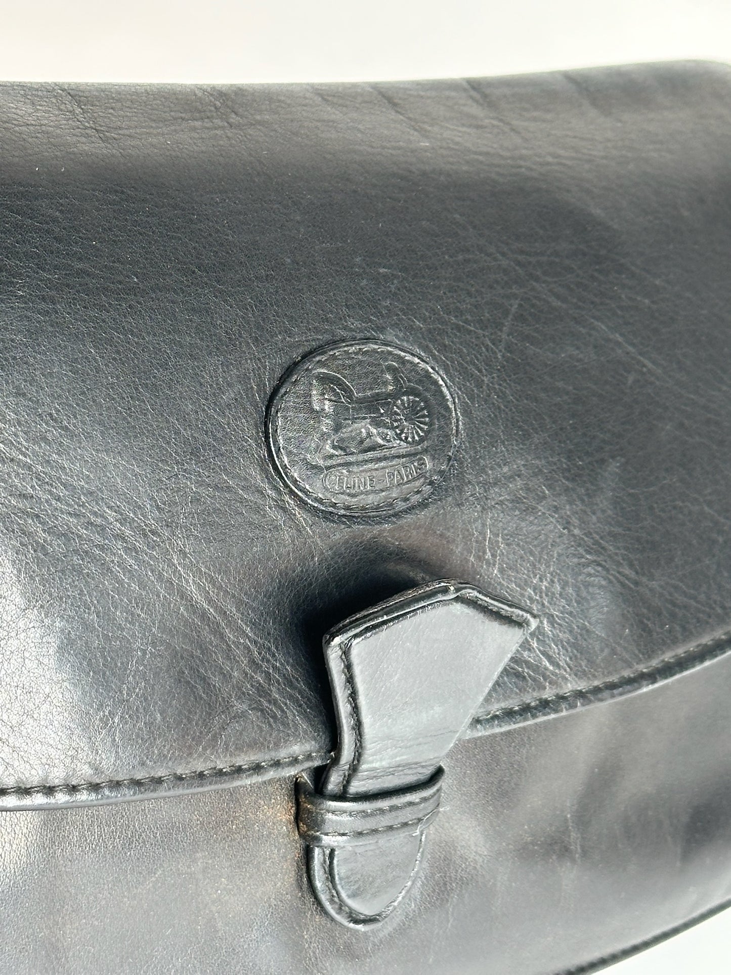 Vintage Celine Paris Leather clutch Black