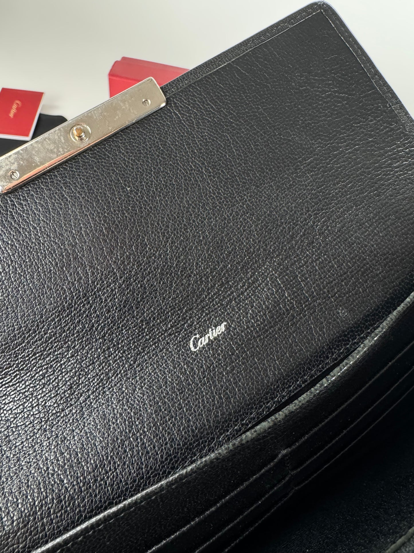 Vintage Cartier Leather Wallet Black