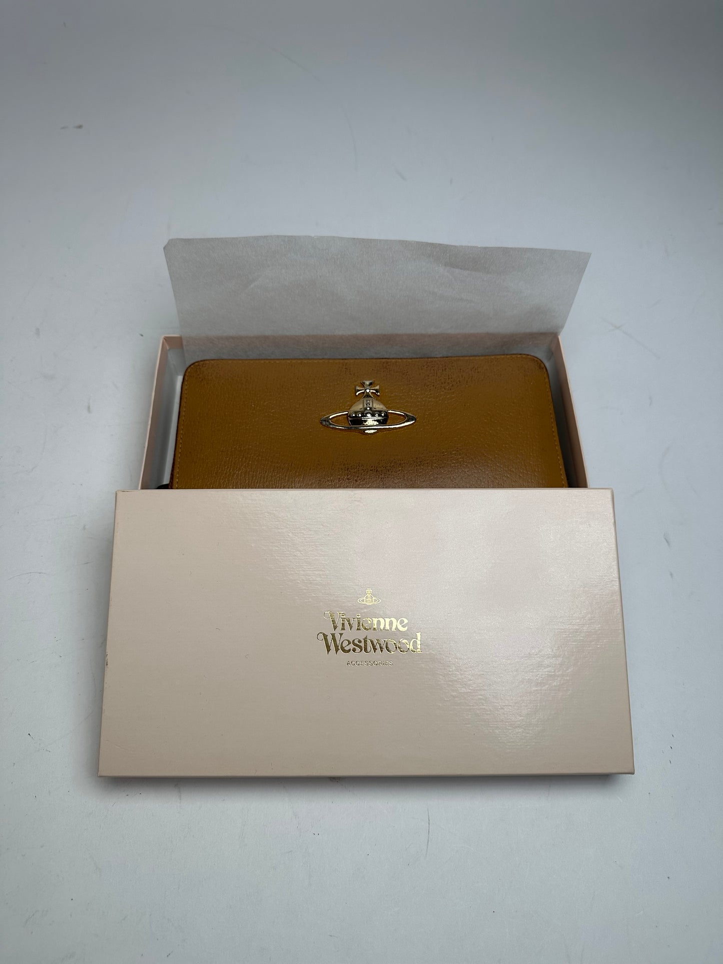 Vintage Vivienne Westwood Leather Wallet Camel