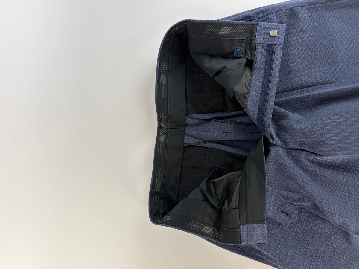 Vintage Givenchy Men's Light Blue Suit Set Dark Blue Lining M