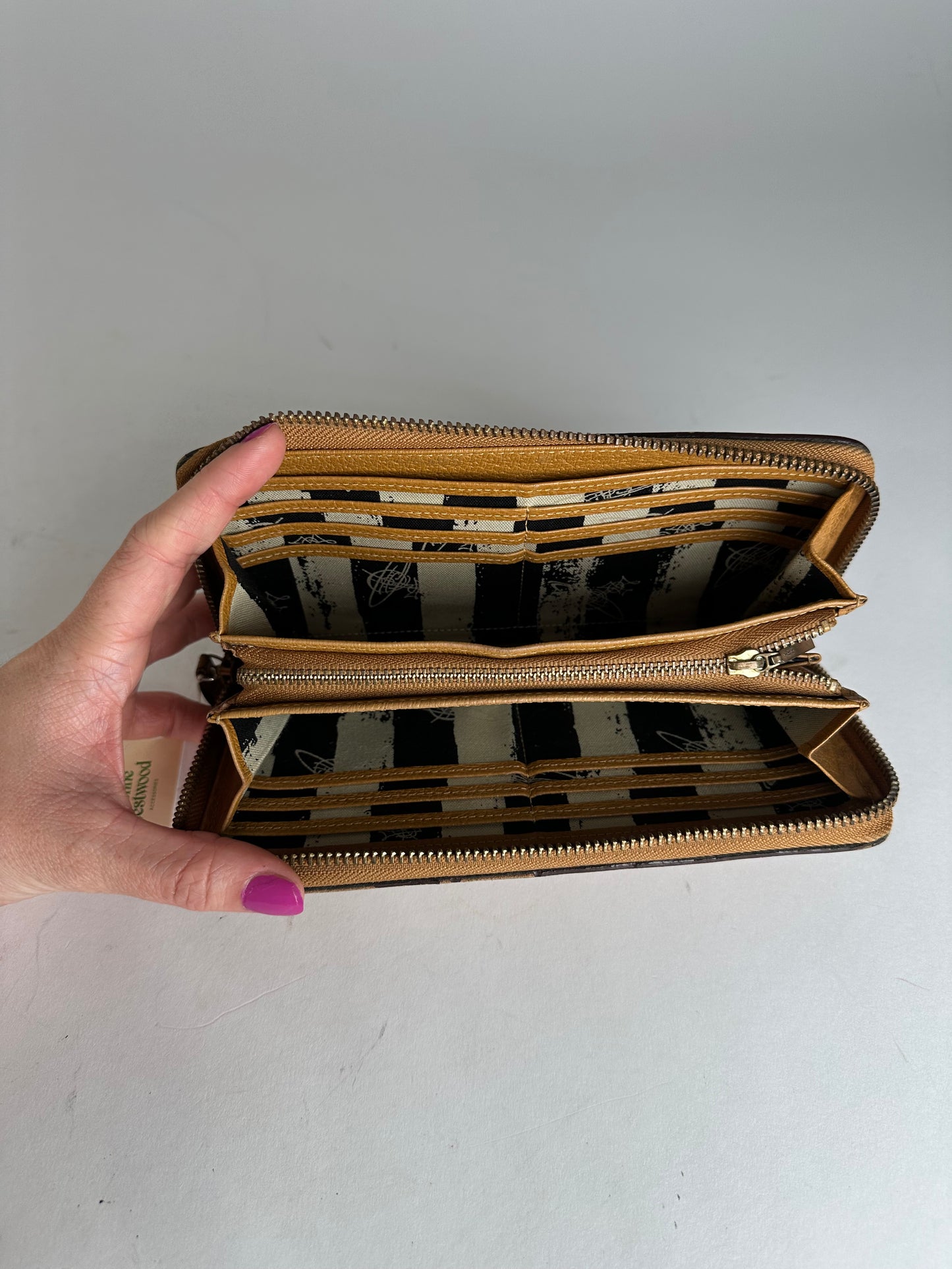Vintage Vivienne Westwood Leather Wallet Camel