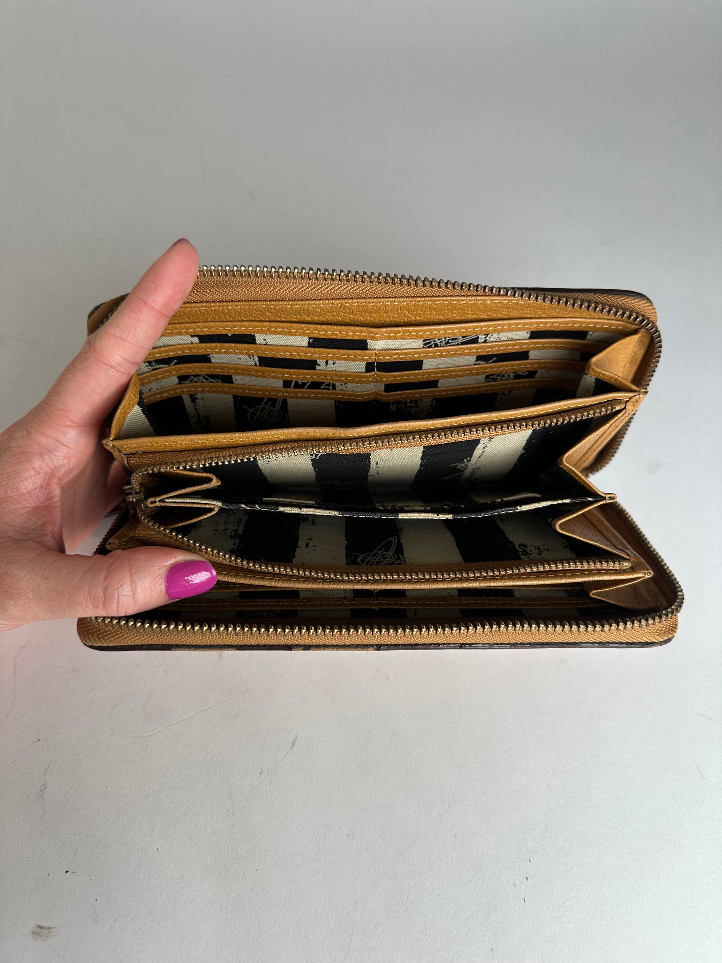 Vintage Vivienne Westwood Leather Wallet Camel