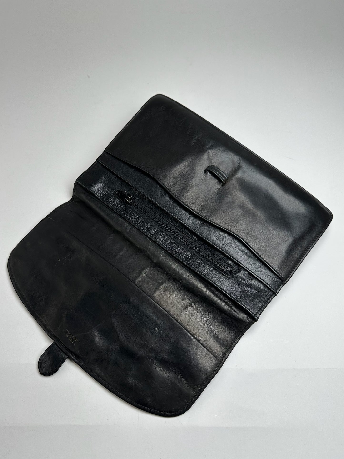 Vintage Celine Paris Leather clutch Black