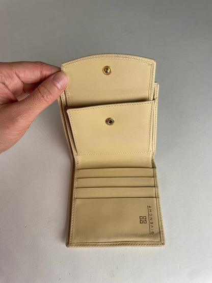 Vintage Givenchy Leather Wallet Beige
