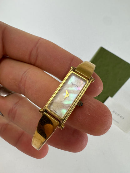 Vintage Gucci Gold-Tone Bangle Ladies Watch Model 1500L