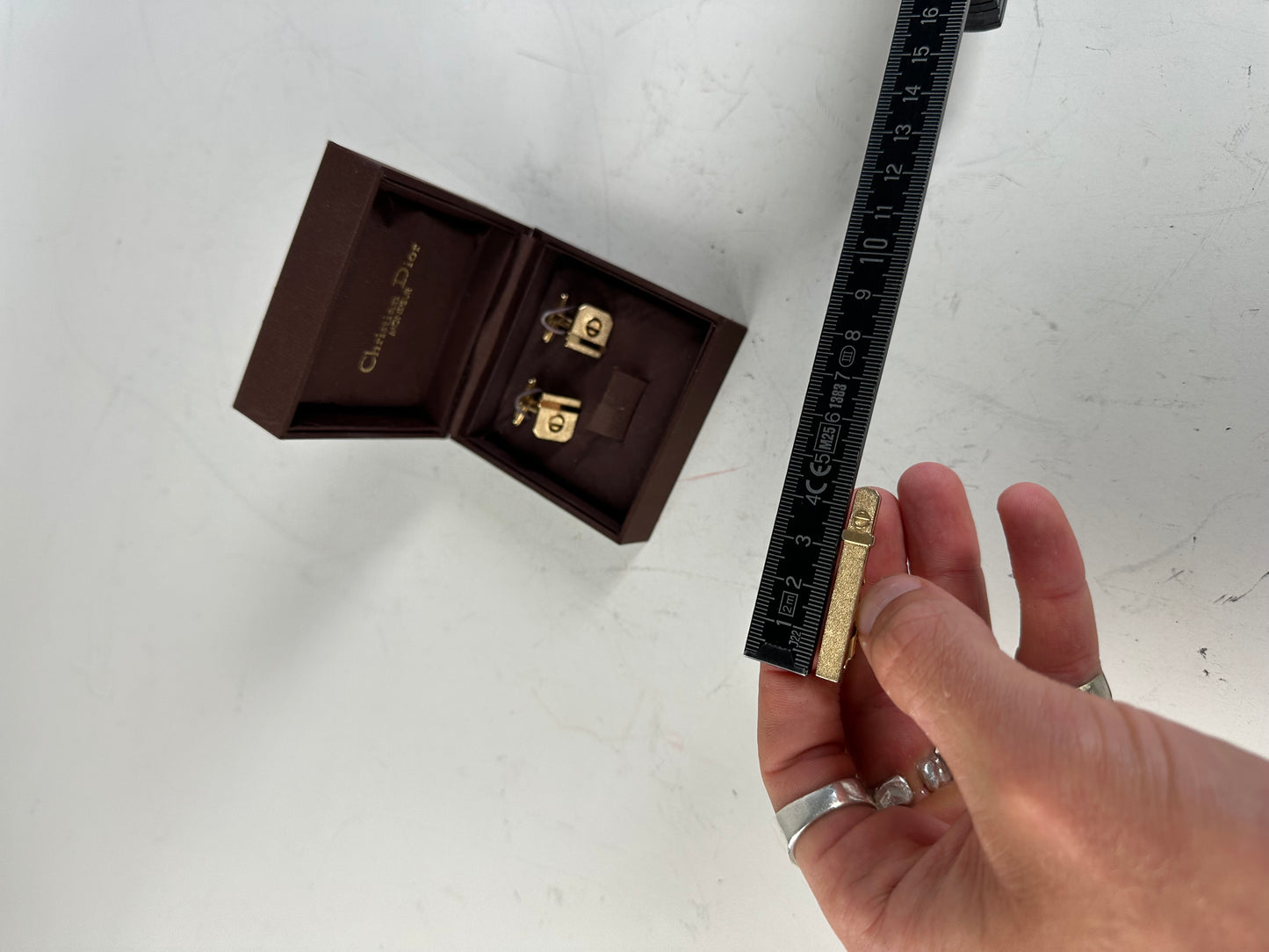 Vintage Dior Gold-Tone Cufflinks Boxed France