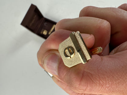 Vintage Dior Gold-Tone Cufflinks Boxed France
