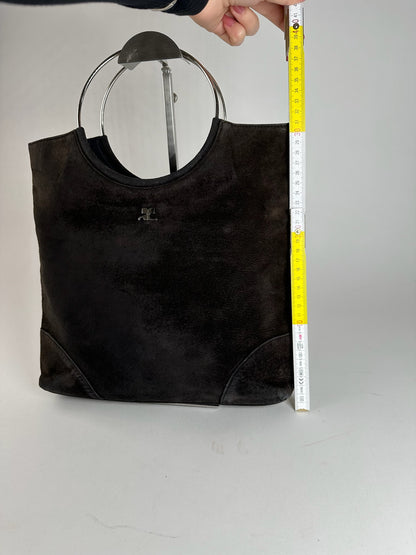 Vintage Courreges Suede Bag brown