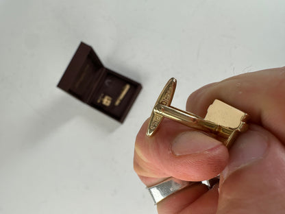 Vintage Dior Gold-Tone Cufflinks Boxed France