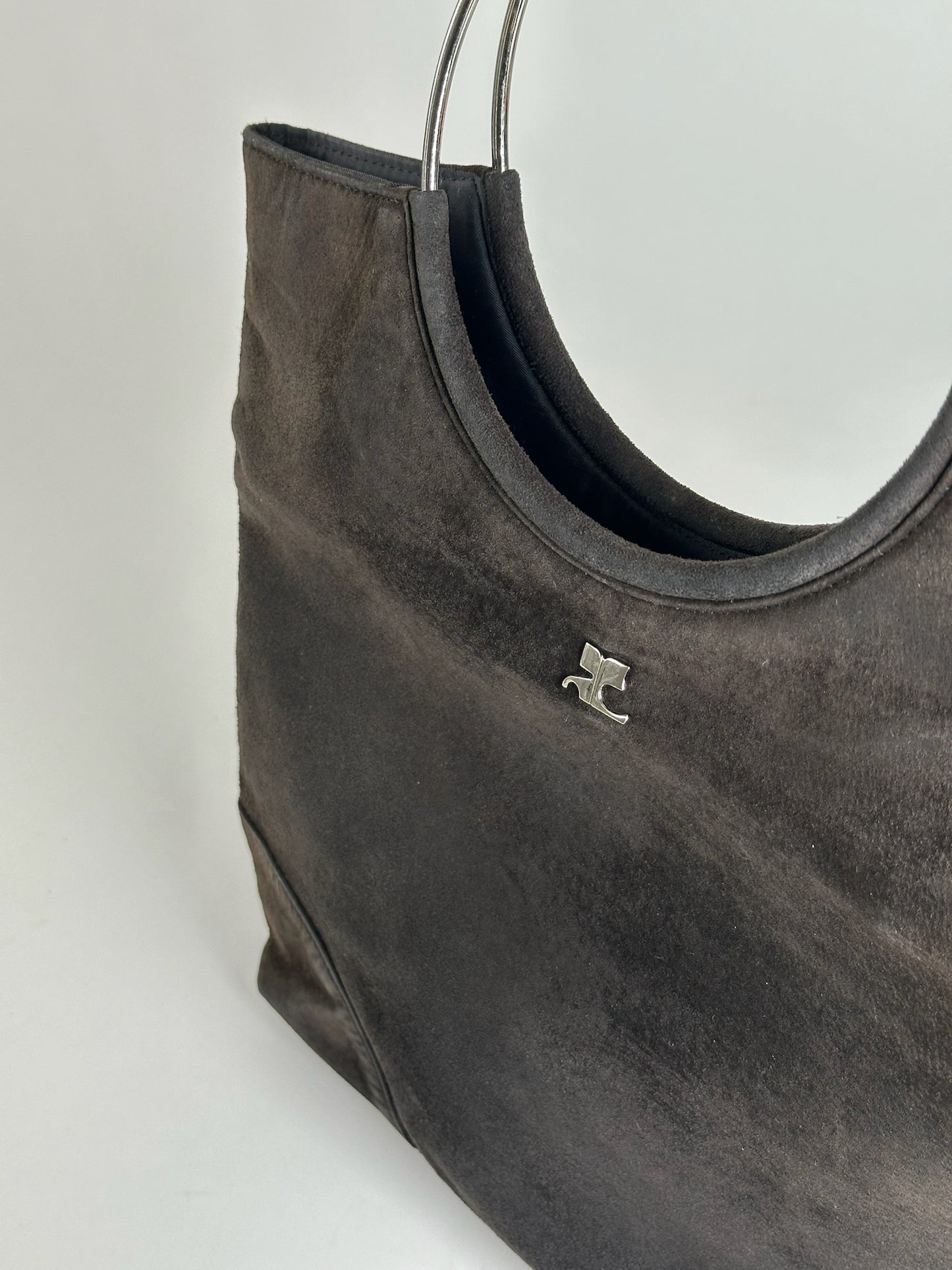 Vintage Courreges Suede Bag brown