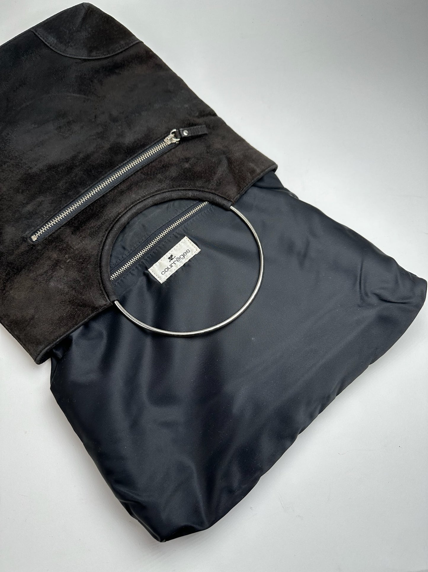 Vintage Courreges Suede Bag brown