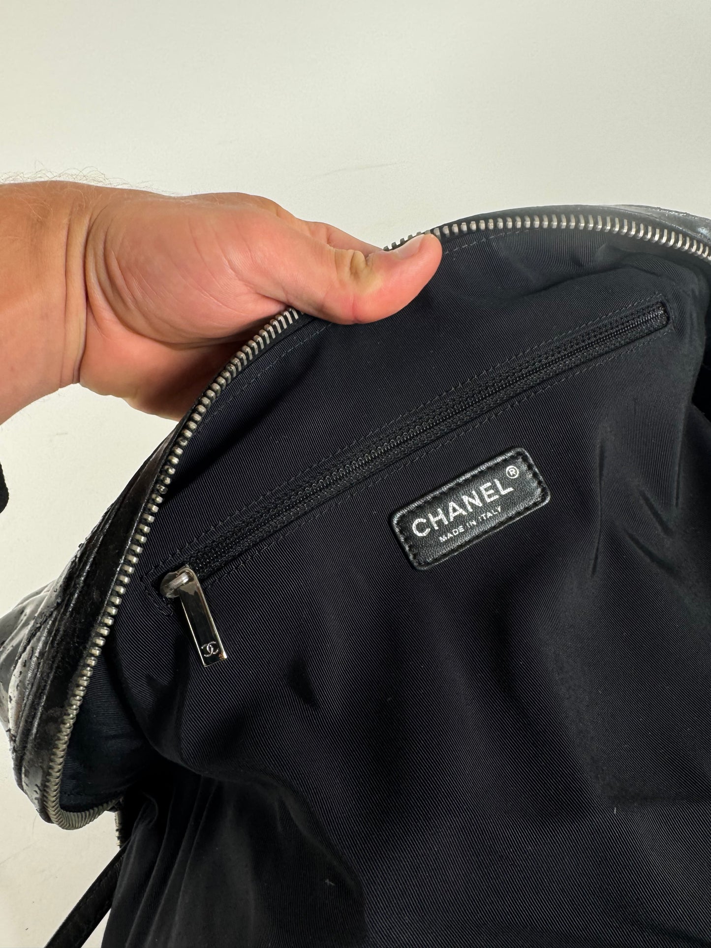 Vintage Chanel Patent Leather bag black