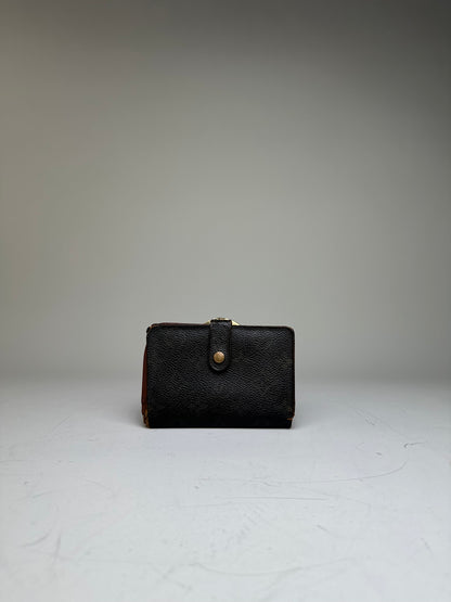 Vintage Louis Vuitton Epi Leather Monogram Canvas Wallet Black Brown