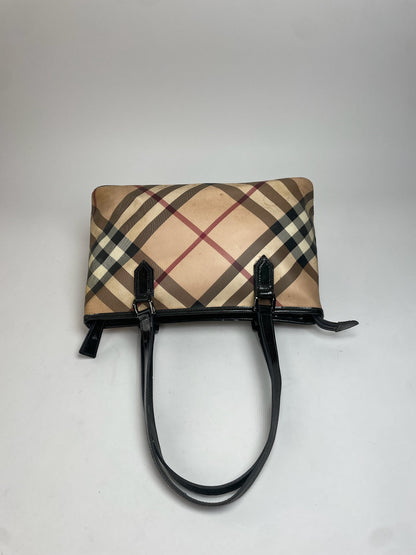 Vintage Burberry Nova Check Leather Handbag