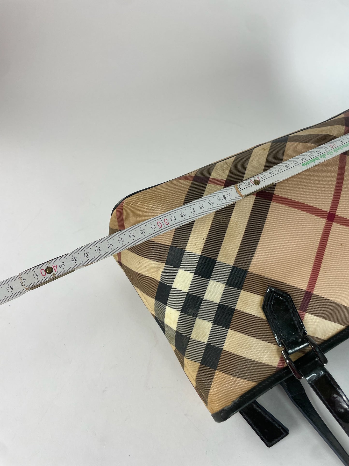 Vintage Burberry Nova Check Leather Handbag