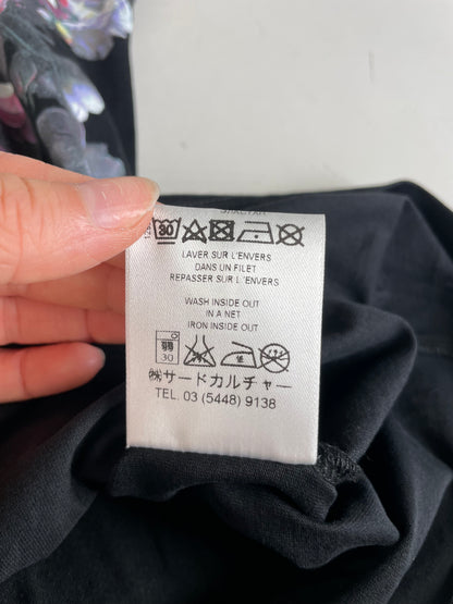 Vintage Givenchy Cotton Floral Star Print Tank Top Black XS