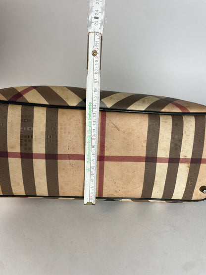 Vintage Burberry Nova Check Leather Handbag