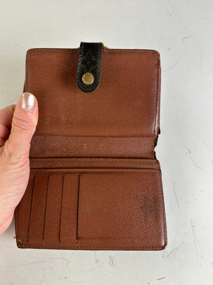 Vintage Louis Vuitton Epi Leather Monogram Canvas Wallet Black Brown