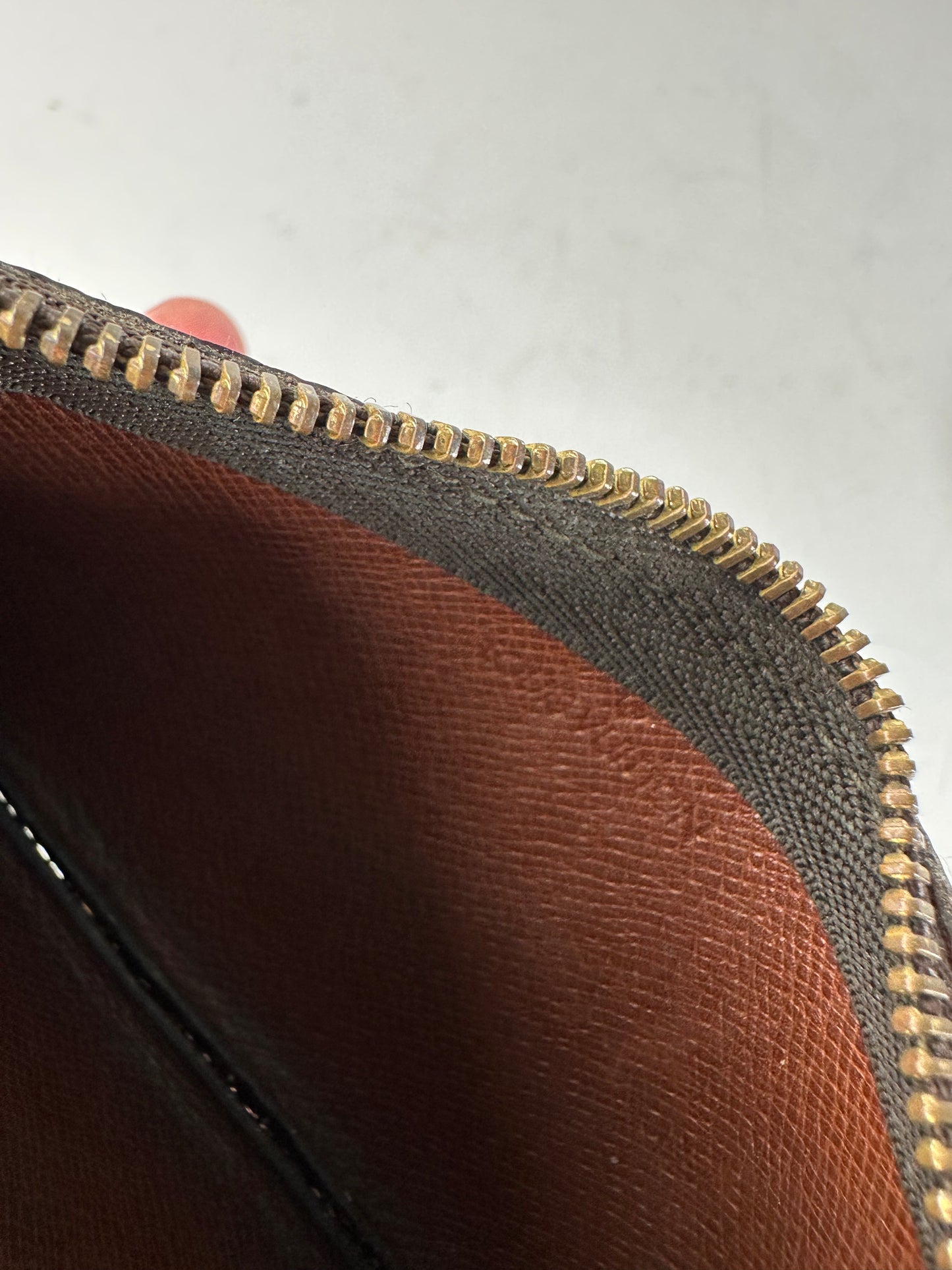 Vintage Louis Vuitton Monogram Canvas Key Pouch Brown Silver