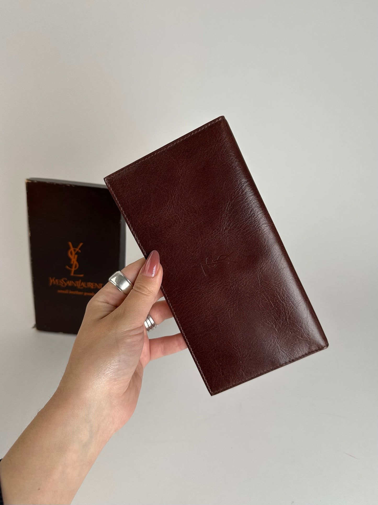 Vintage Yves Saint Laurent leather Card Holder / id Holder