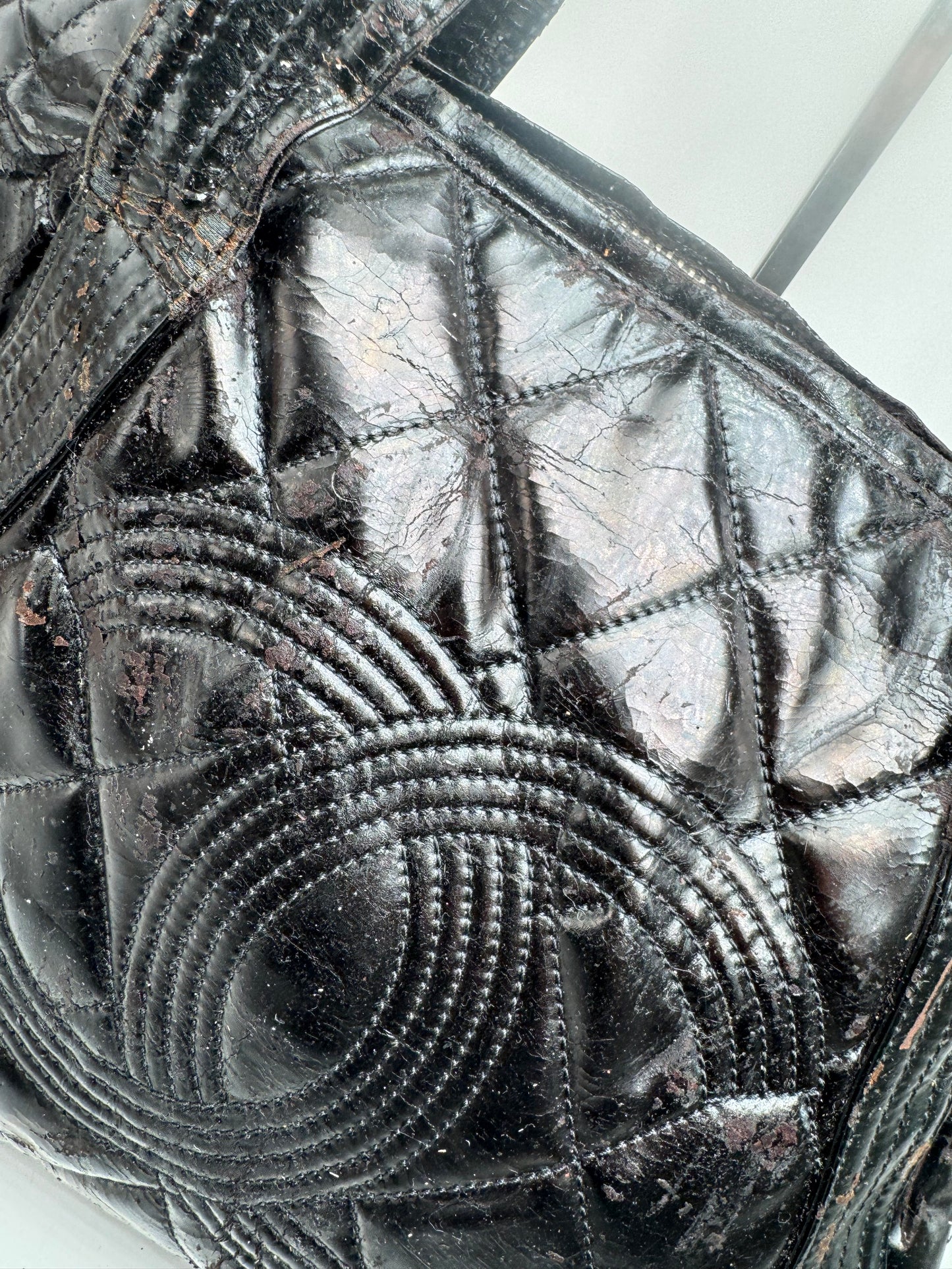 Vintage Chanel Patent Leather bag black