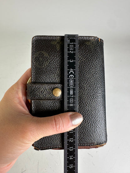 Vintage Louis Vuitton Epi Leather Monogram Canvas Wallet Black Brown