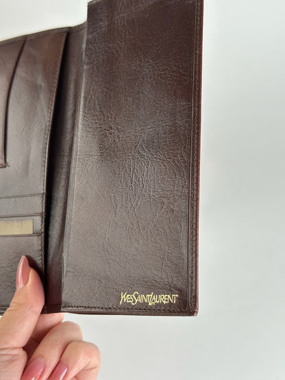 Vintage Yves Saint Laurent leather Card Holder / id Holder