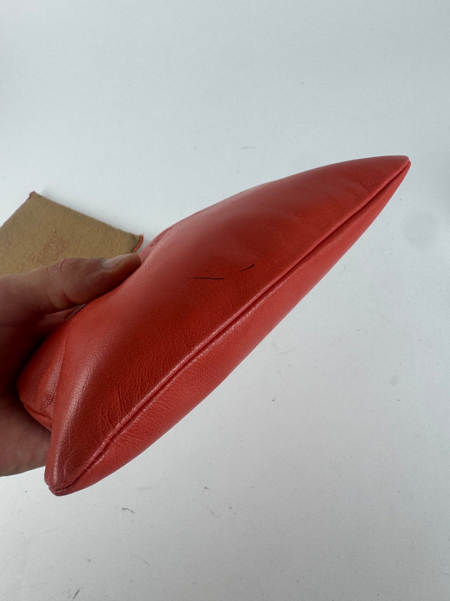 Vintage loewe Madrid Leather cosmetic Pouch red