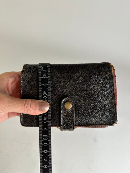 Vintage Louis Vuitton Epi Leather Monogram Canvas Wallet Black Brown