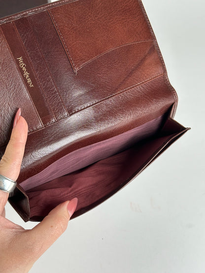 Vintage Yves Saint Laurent leather Card Holder / id Holder