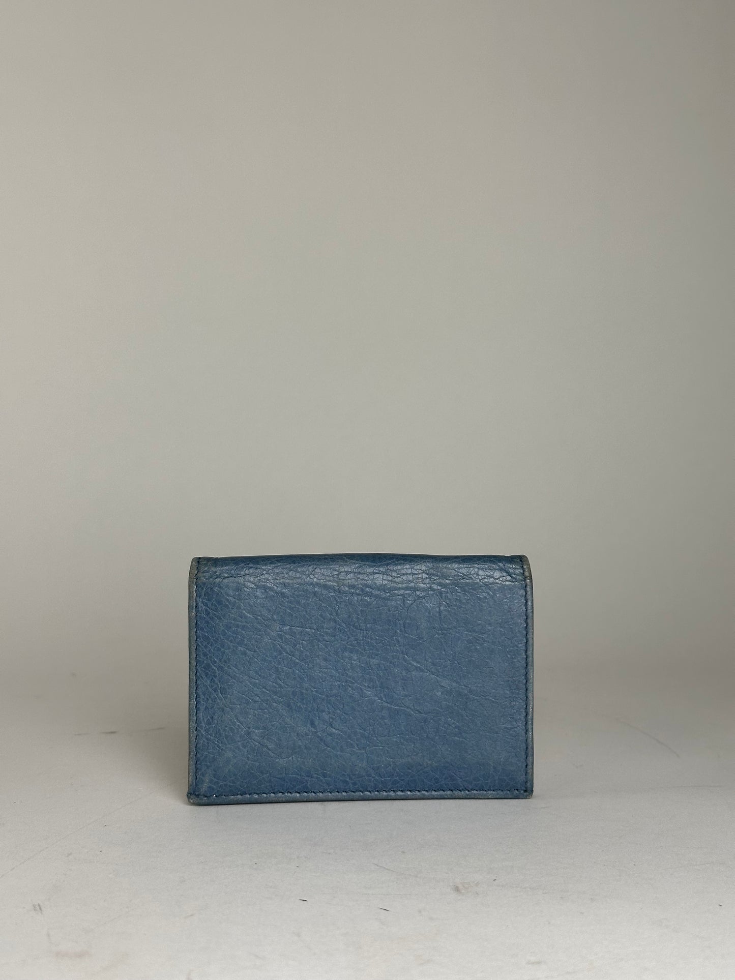 Vintage Balenciaga Leather City Card Holder Blue