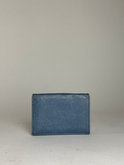Vintage Balenciaga Leather City Card Holder Blue
