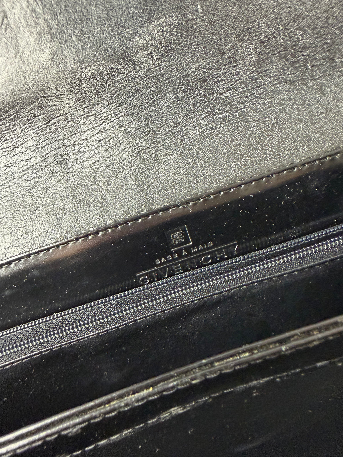 Vintage Givenchy 4G Logo Flap Crossbody Bag Late 1970s Black