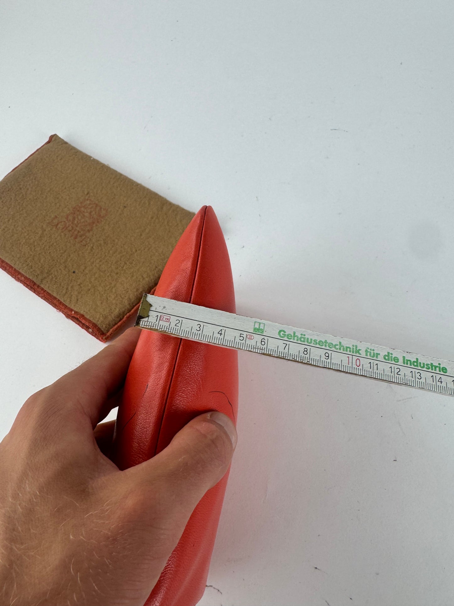 Vintage loewe Madrid Leather cosmetic Pouch red