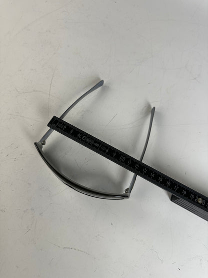 Vintage Chanel Logo Temple Sunglasses Black Silver