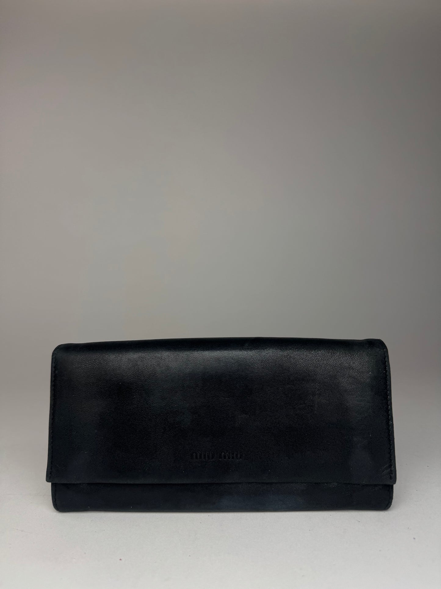 Vintage Miu Miu Leather Wallet Black