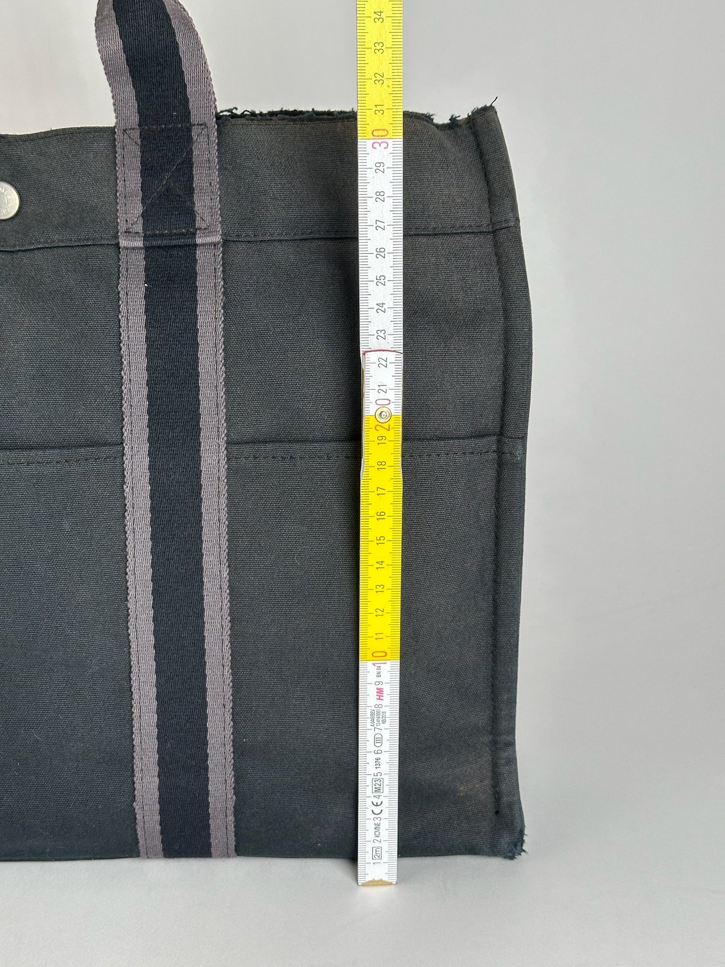 Vintage Hermes Canvas shopper black