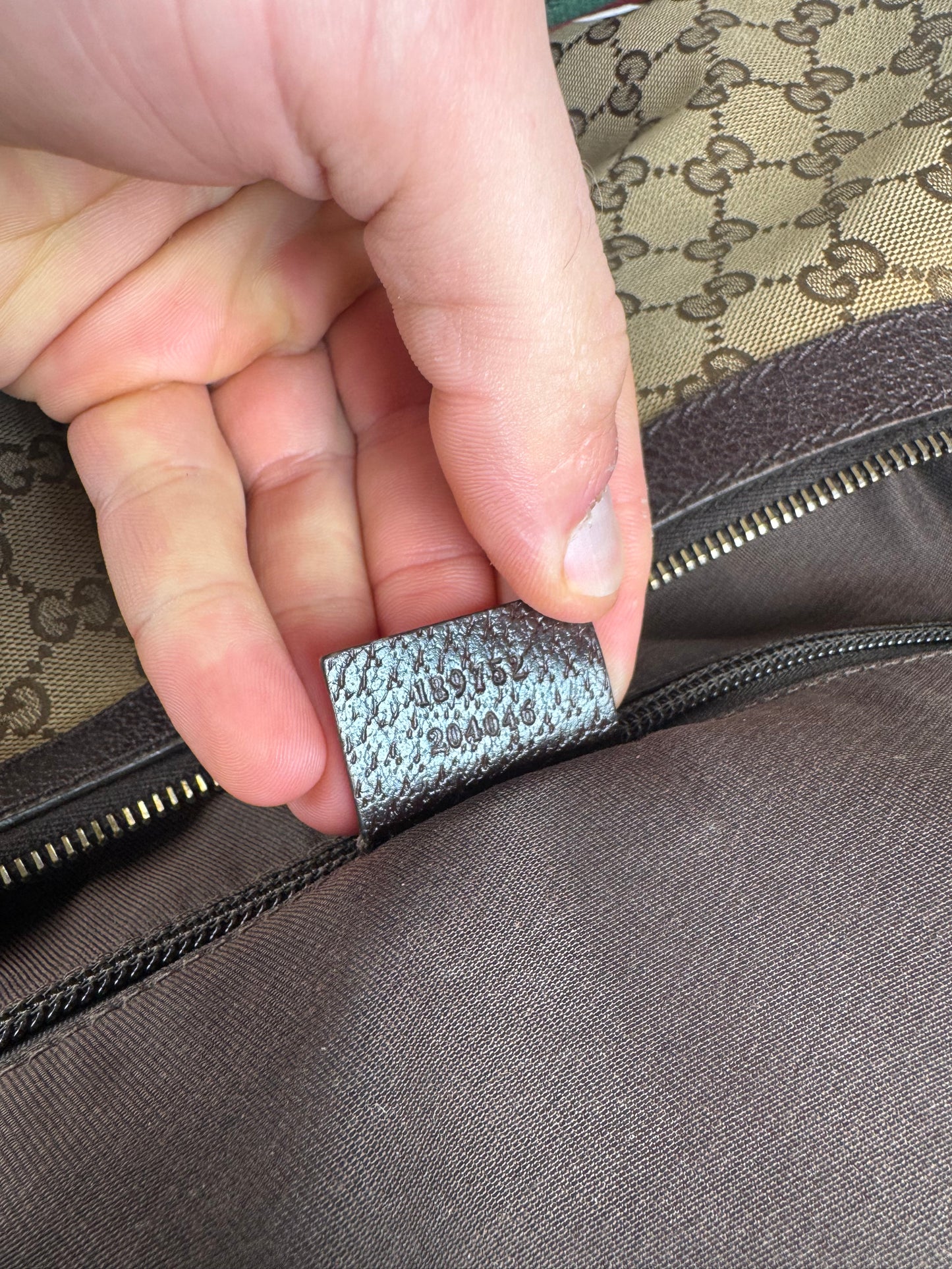 Vintage Gucci Monogram Croissant 2Way Bag beige Brown