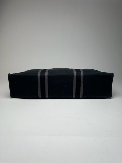 Vintage Hermes Canvas shopper black