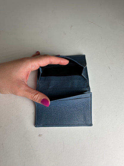 Vintage Balenciaga Leather City Card Holder Blue