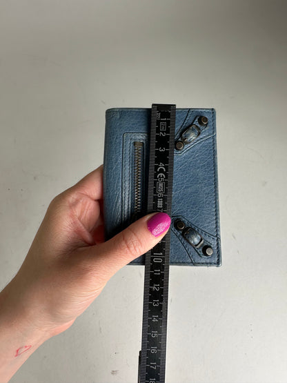 Vintage Balenciaga Leather City Card Holder Blue