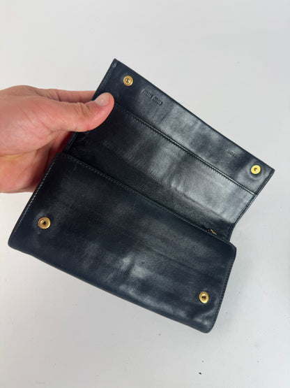 Vintage Miu Miu Leather Wallet Black