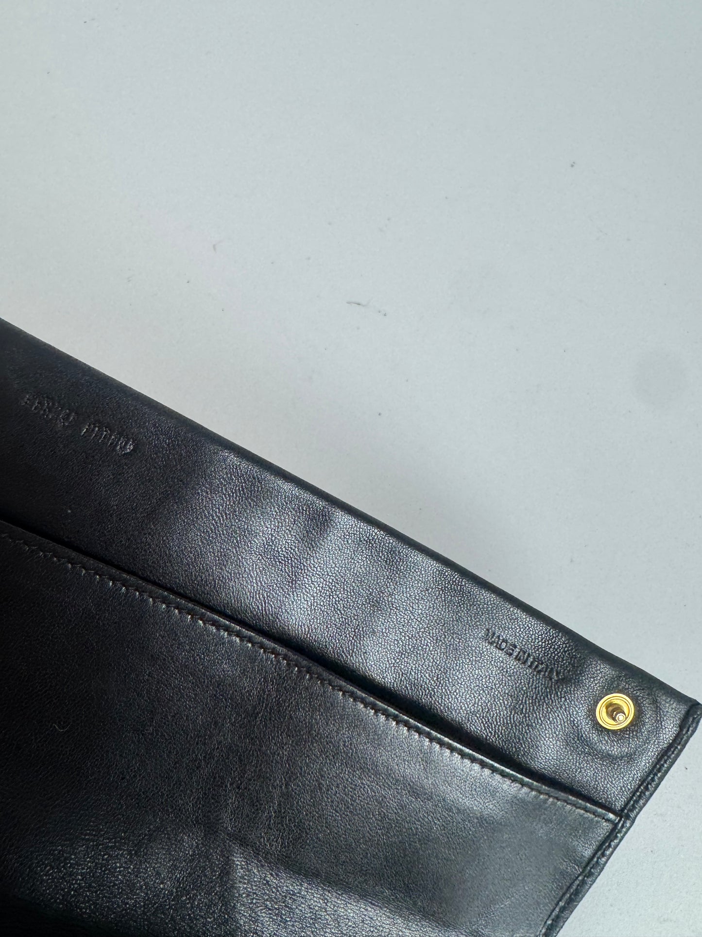 Vintage Miu Miu Leather Wallet Black