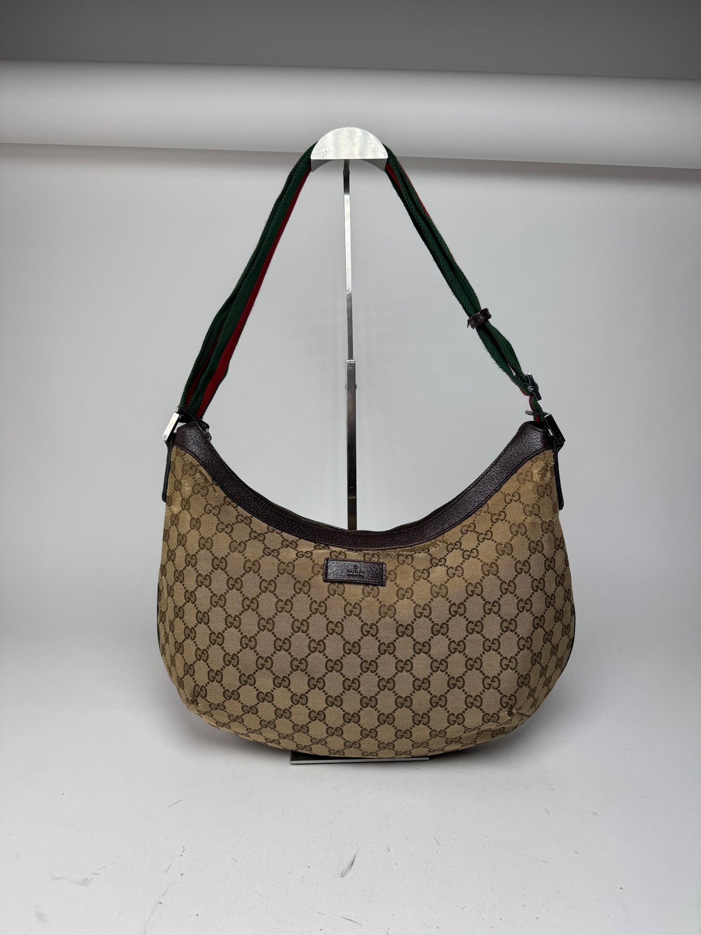 Vintage Gucci Monogram Croissant 2Way Bag beige Brown