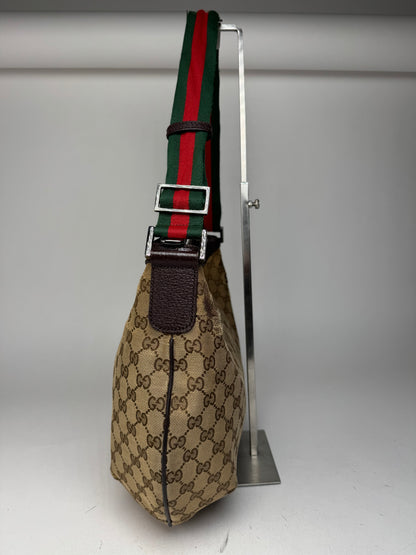 Vintage Gucci Monogram Croissant 2Way Bag beige Brown