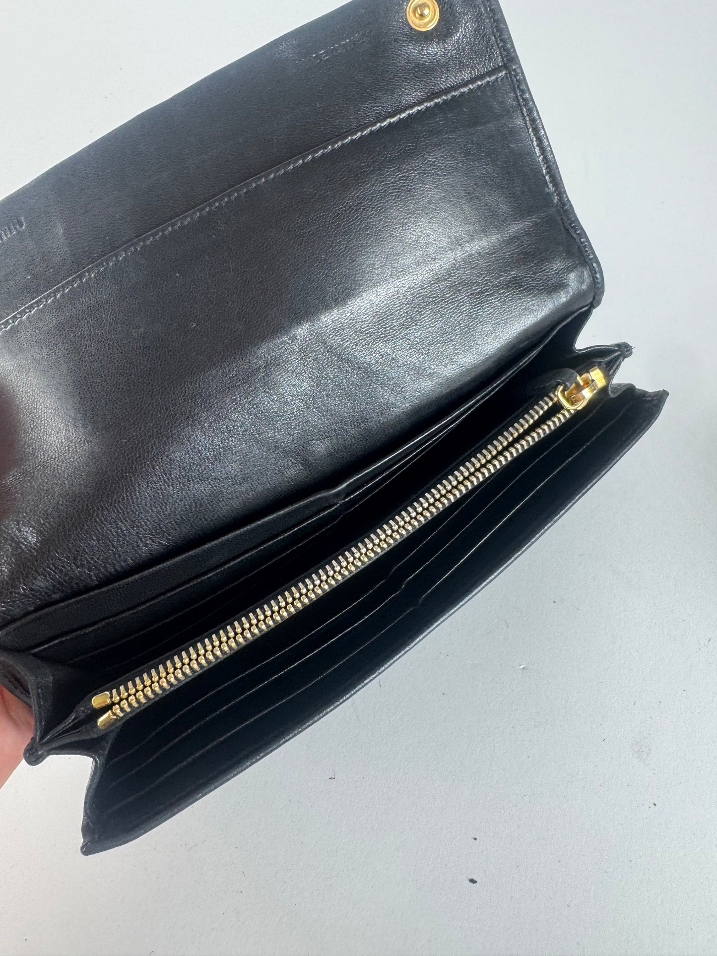 Vintage Miu Miu Leather Wallet Black